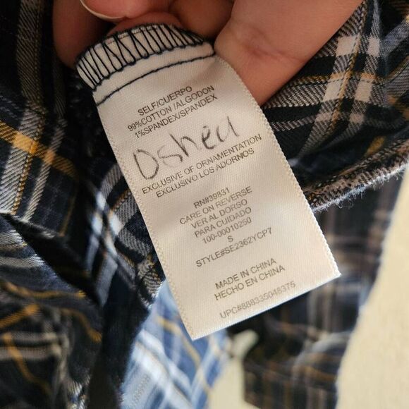 Sam Edelman Plaid Button-Down Shirt - Picture 5 of 8